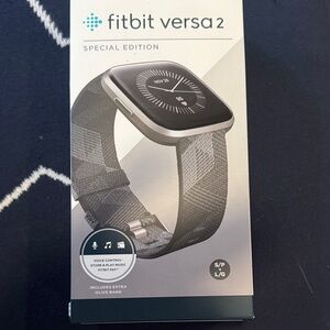 Fitbit versa 2-NEW in box-Voice control, store/play music & health tracking/GPS